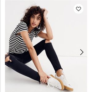 Madewell skinny jeans in Black Sea wash